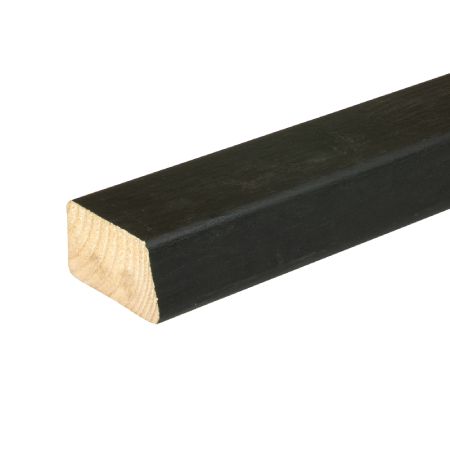 [2343396] Vuren 28 x 41/47 x 5400 mm afgeschuind, verduurzaamd, zwart